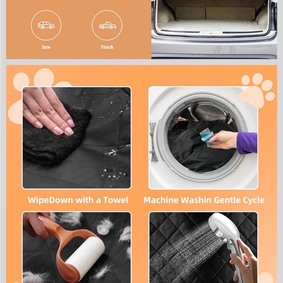 Tail Treasures Scratchproof Dog Car Seat Cover For Back Seat - Picture 7 of 7